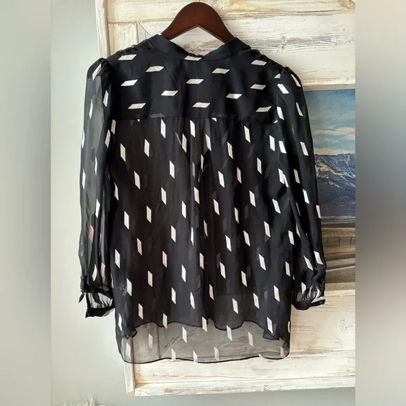 Alice + Olivia sheer black blouse - Picture 10 of 10